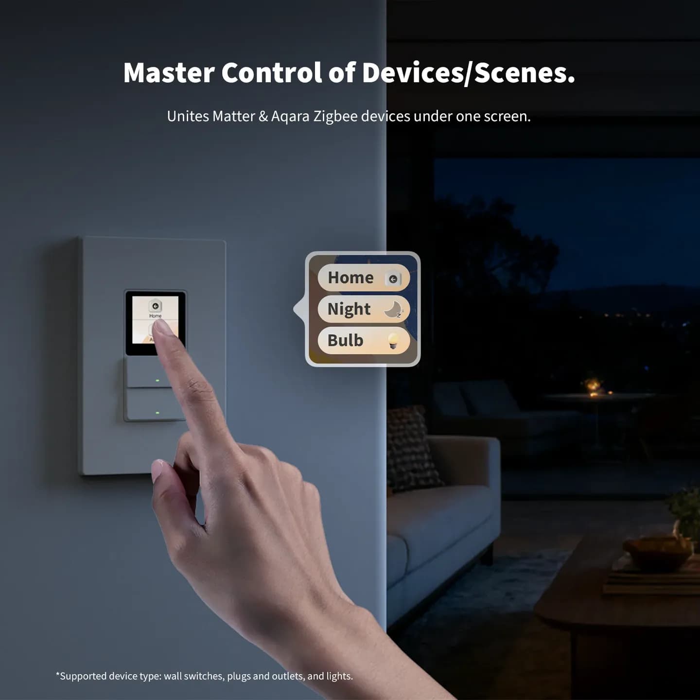 Aqara Touchscreen Switch S100 US — Hình 3